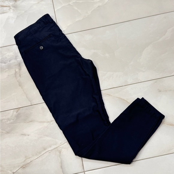 Theory Other - Boutique Super Skinny Stretch Luxury Italian Tailored Solid Navy Blue Chino Pant